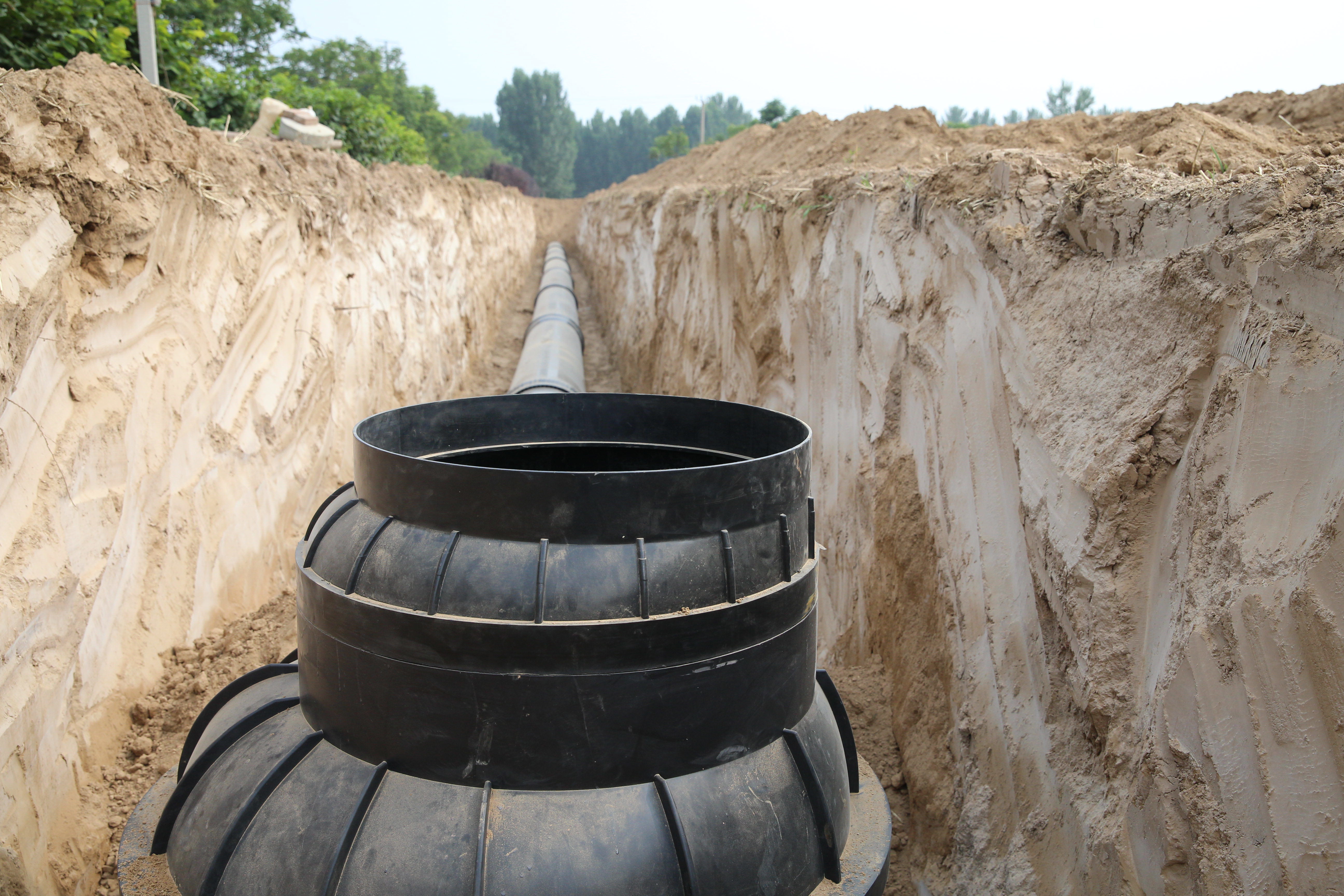 塑料检查井施工案例（阳谷祥光经济开发区）