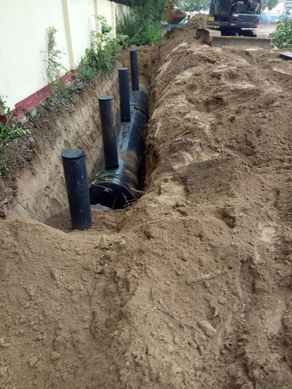 阳谷县李台祝家庄小学公厕施工